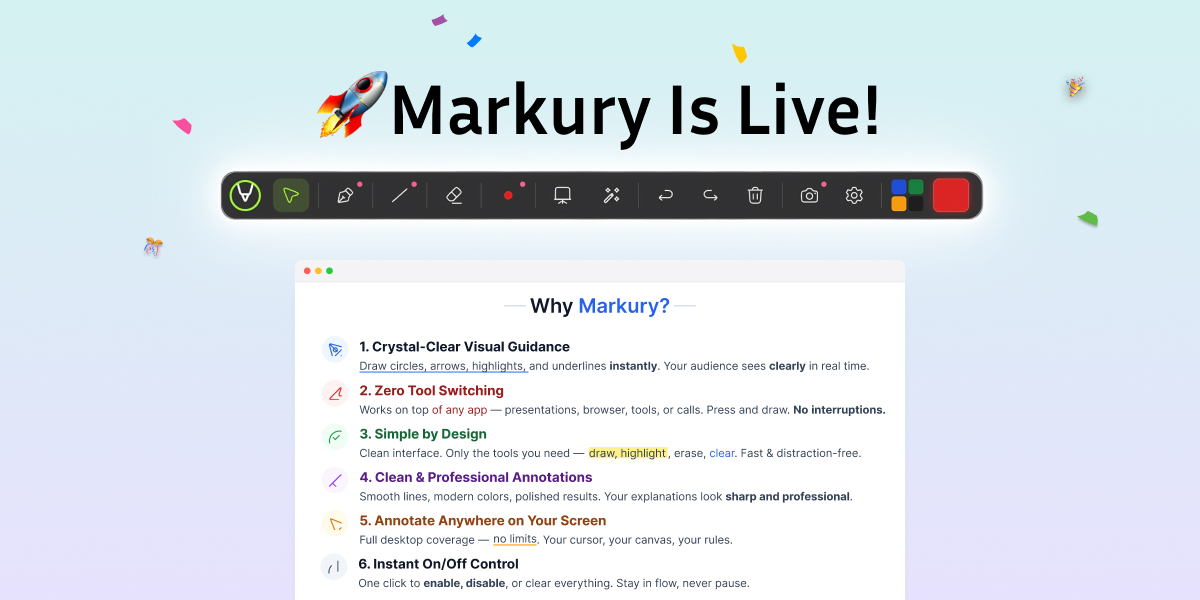 Markury Is Live: A Modern Screen Annotation Tool for Mac & Windows ...